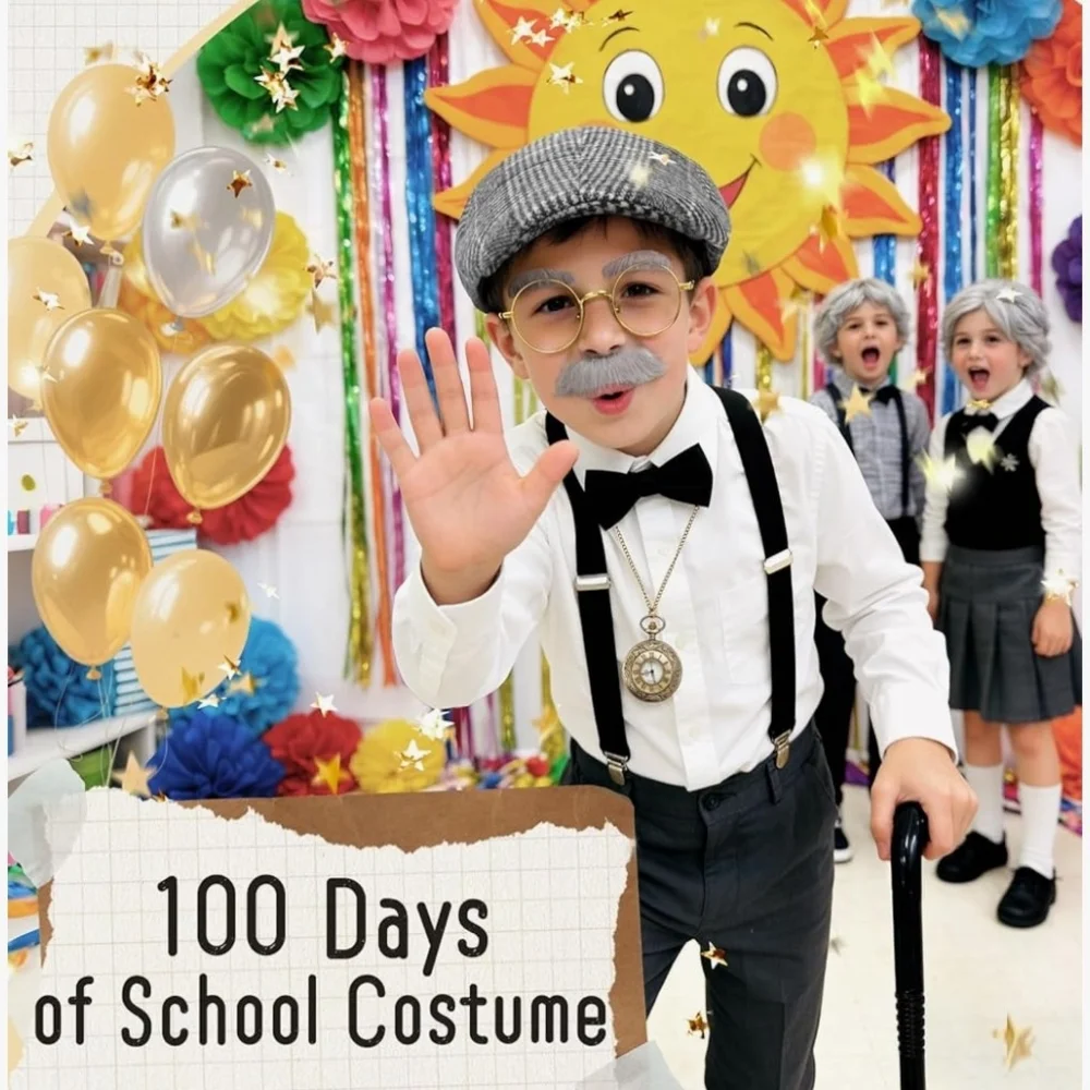 Classic Little Gentleman Costume Set - Black & Gray 100 Days Of School Costume